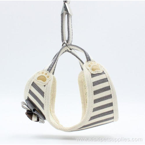 Eco-friendly luxury breathable deluxe stripe dog harness